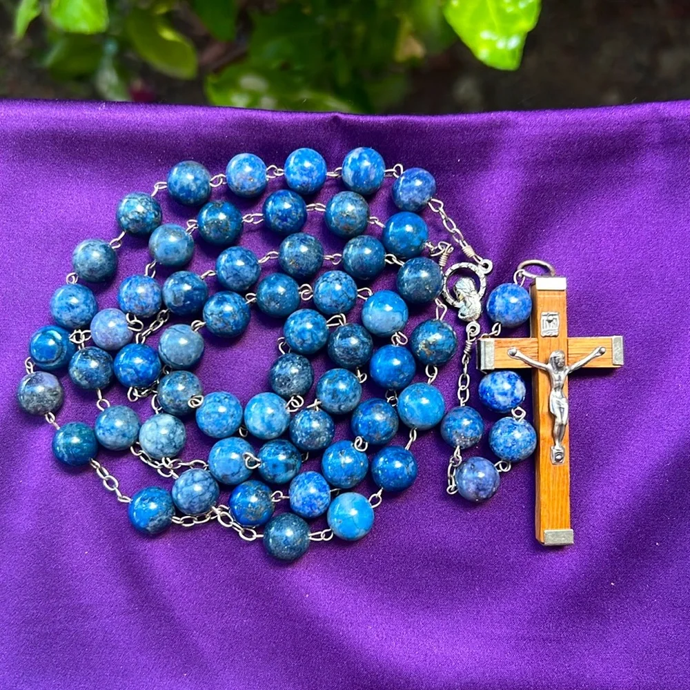 Vintage Authentic Lapis Lazuli Rosary